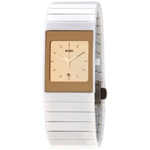 Rado Ceramica Quartz Gold Dial Ladies Watch R21984252