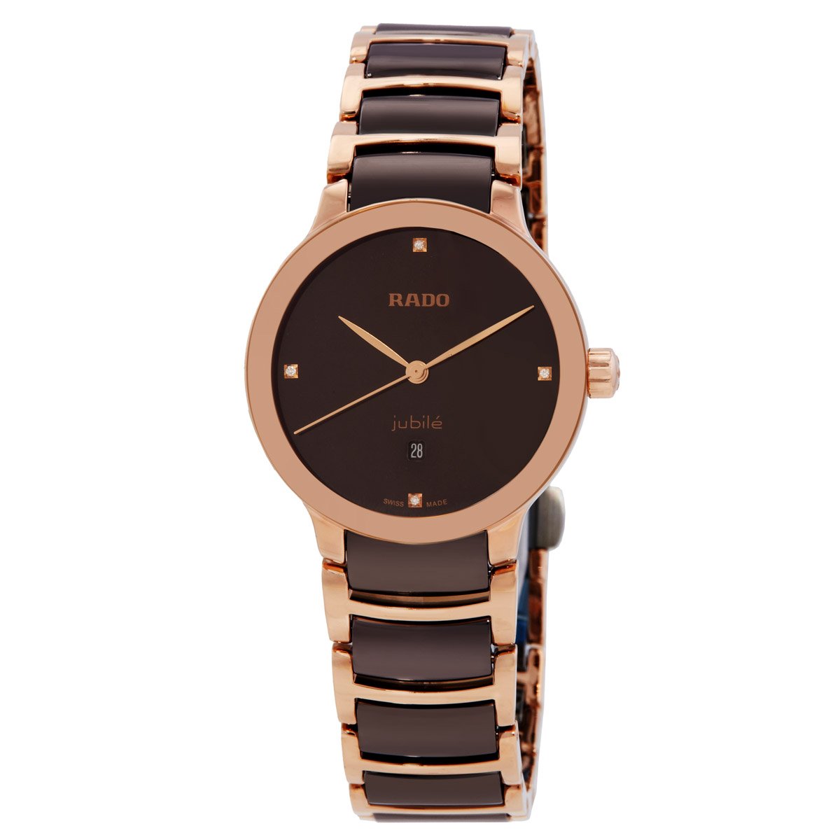 Rado Centrix Diamonds Quartz Brown Dial Ladies Watch R30024712