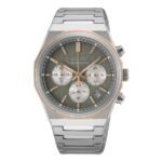Seiko Essentials Chronograph Quartz Grey Dial Men's Watch HGK002P1