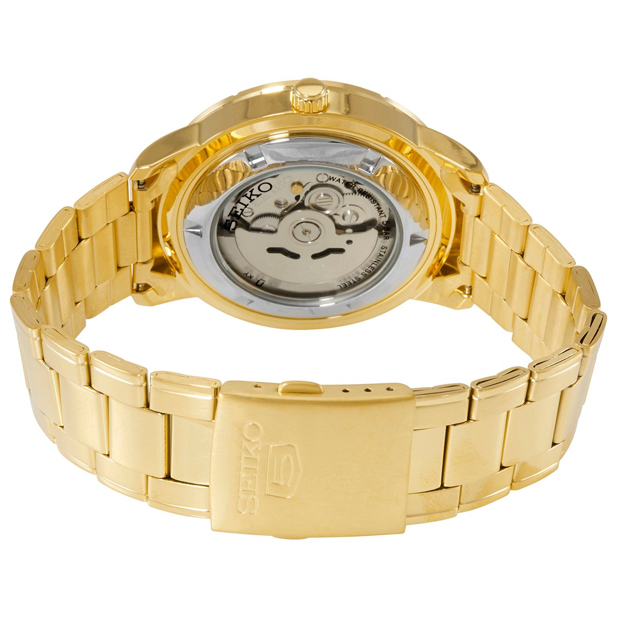 SEIKO 5 Automatic Gold Dial Men's Watch SNKN62 - Image 3