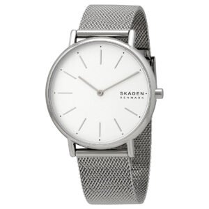 Signatur Quartz White Dial Stainless Steel Mesh Ladies Watch SKW2785 - luxury watch
