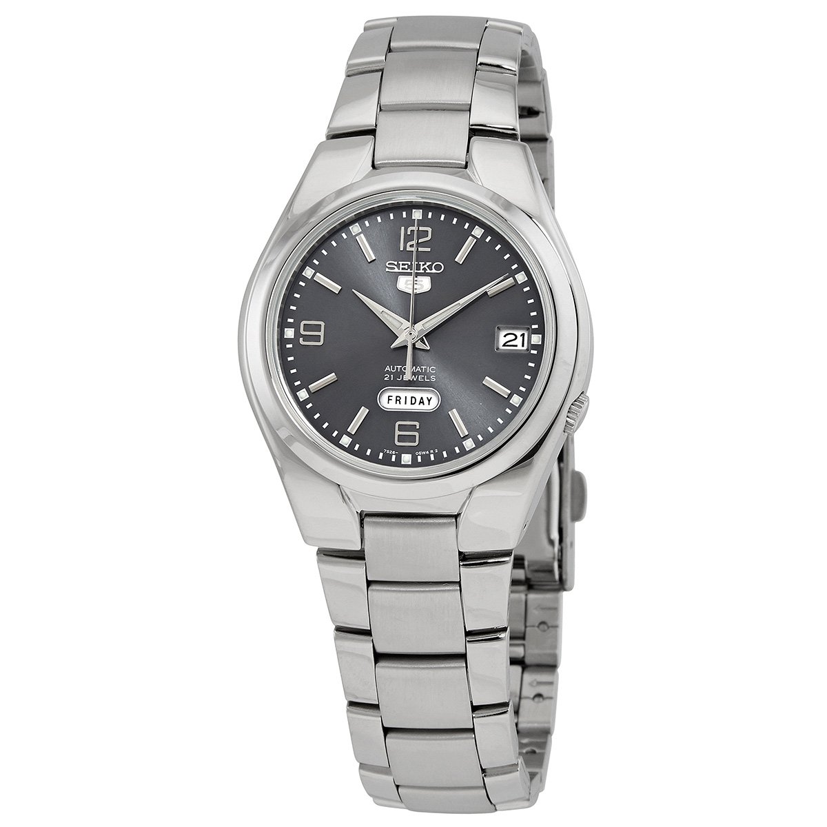Seiko 5 Automatic Grey Dial Men's Watch SNK621 - luxury watch