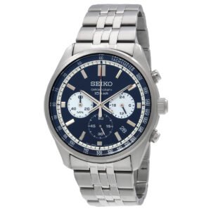 Seiko Chronograph Quartz Blue Dial Men's Watch SSB427 - luxury watch