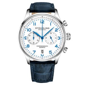Stuhrling Original Monaco Chronograph Quartz White Dial Men's Watch M16840