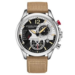 Stuhrling Original Aviator Quartz Black Dial Men's Watch M17973