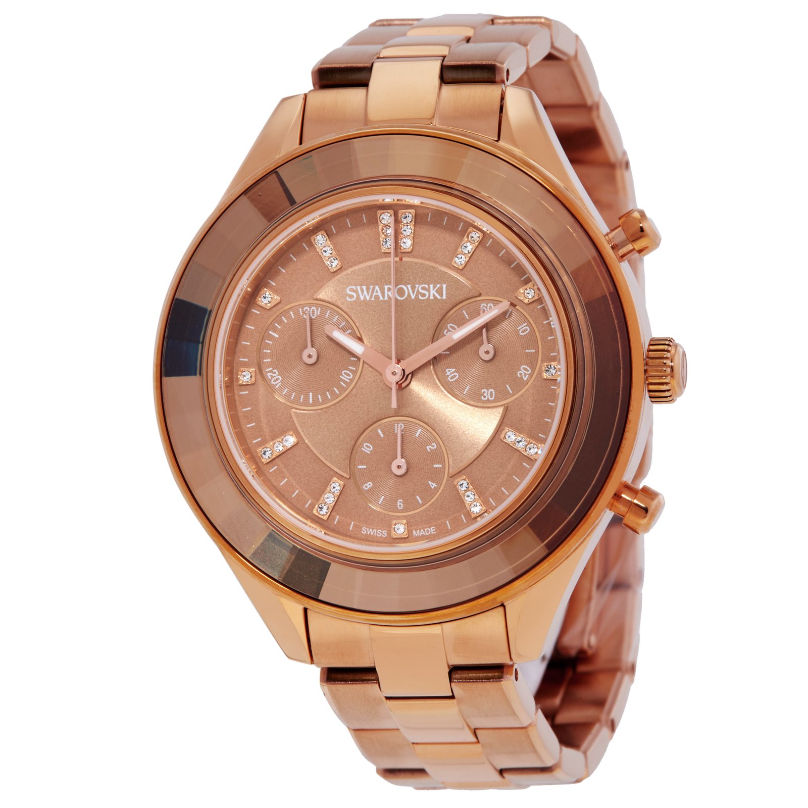 Swarovski Octea Lux Sport Chronograph Quartz Crystal Brown Dial Unisex Watch 5632472