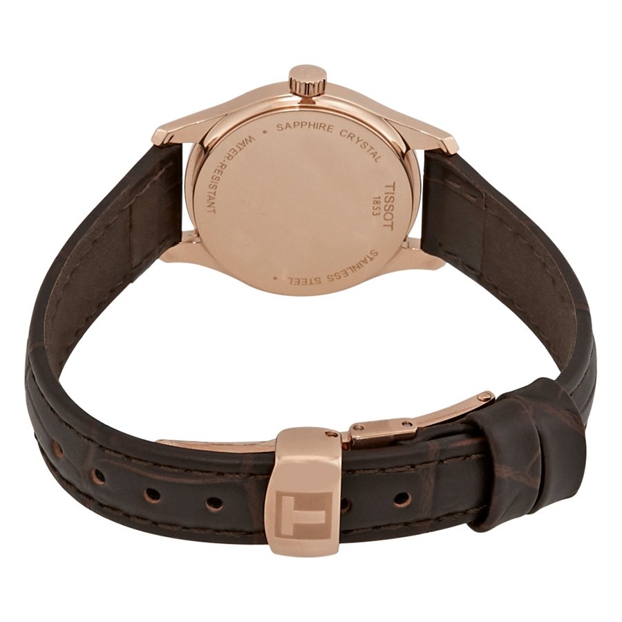 Tradition Thin White Dial Ladies Leather Watch T0630093601800 - luxury watch