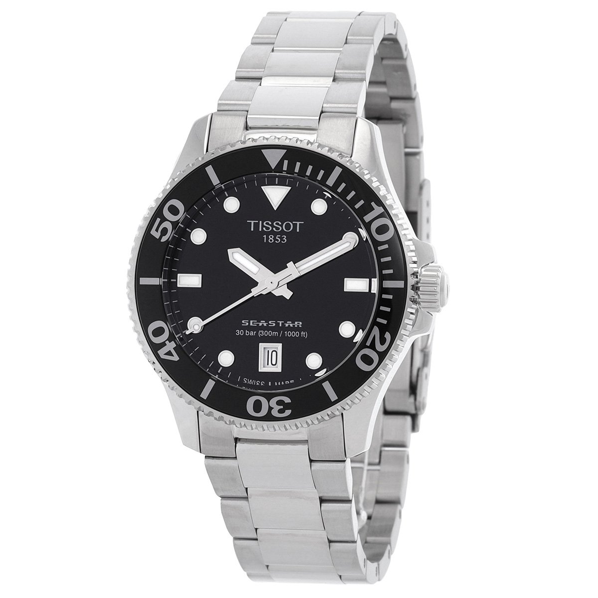 Seastar 1000 Quartz Black Dial Unisex Watch T1202101105100 - luxury watch