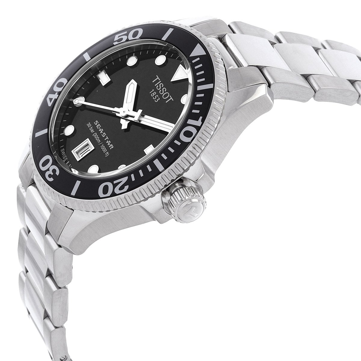 Seastar 1000 Quartz Black Dial Unisex Watch T1202101105100 - luxury watch