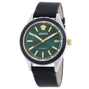 Versace Hellenyium Automatic Green Dial Men's Watch VEQCA0124
