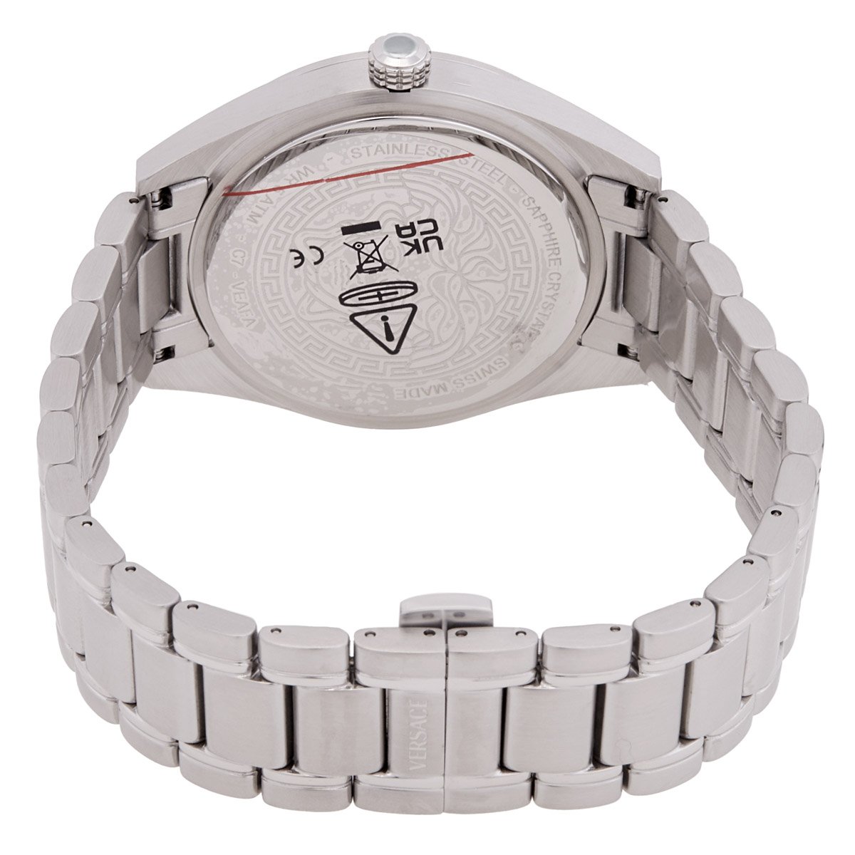 VERSACE V-Code GMT Quartz Blue Dial Men's Watch VEAFA0424 - Image 3