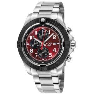 GV2 by Gevril T38 Chronograph Quartz Red Dial Men's Watch 42807B