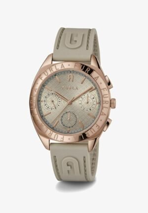 Furla LOGOS Chronograph watch gold tone