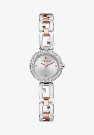 Furla ARCO CHAIN Watch Silver Tone and Rose Gold Tone