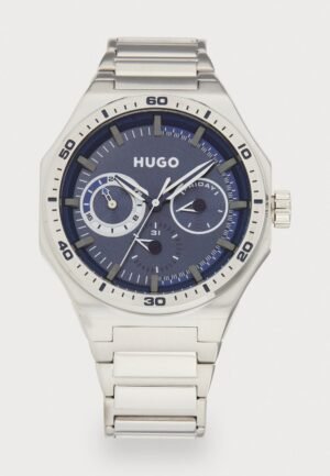 HUGO Watch silver coloured/blue