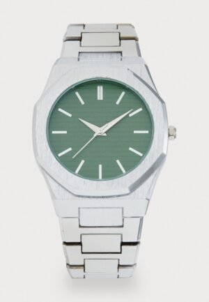 Pier One Watch silver coloured/green