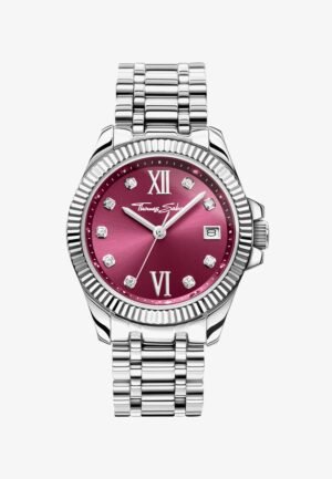 THOMAS SABO DAMENUHR DIVINE BURGUNDY Watch silver coloured bordeaux