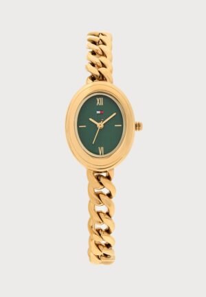 Tommy Hilfiger DEMI OVAL Watch gold coloured/green