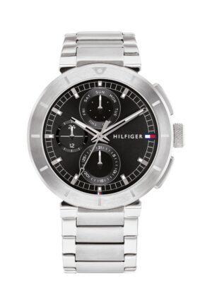 Tommy Hilfiger LORENZO Chronograph watch silver coloured/black