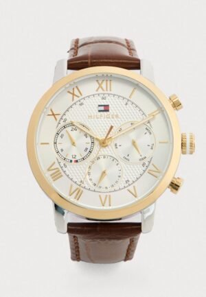 Tommy Hilfiger OXFORD Chronograph watch gold coloured/brown